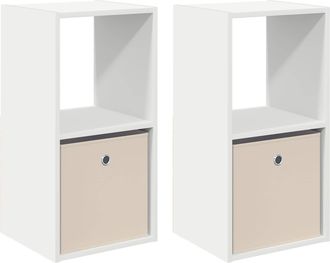 vidaXL Mesita De Noche 2 Uds. 35 X 32 X 68,5 Cm Madera De Ingenier&iacute;a Vidaxl