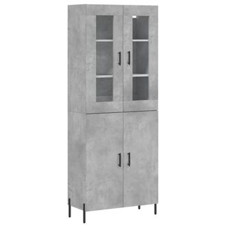 Berkfield Home Highboard Concrete Grey 69.5x34x180 cm Engineered Wood
