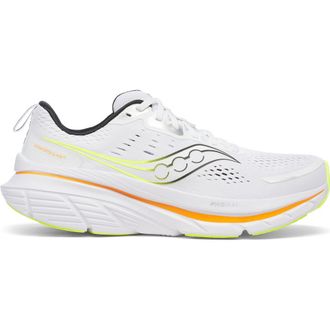 Saucony Guide 18 Running Shoe in White/Peel at Nordstrom, Size 10