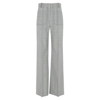 Victoria Beckham Alina Pants - Dames - Wijde Broeken - Grijs - XS - Broeken