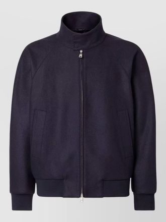 Fendi cashmere bomber jacket high neck blouson
