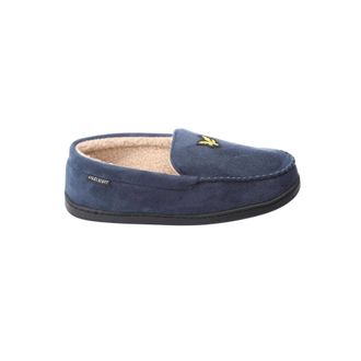 Lyle & Scott Heren-mocassinslippers van imitatiesu&egrave;de van Aspen (Marine)