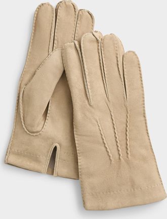 Profuomo Mens Outer-seam suede gloves