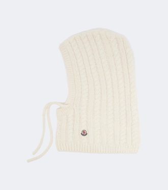 Moncler Cable-knit alpaca and wool-blend balaclava