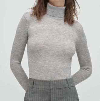 Favorite Daughter Amelia Long Sleeve Top In Melange Grey
