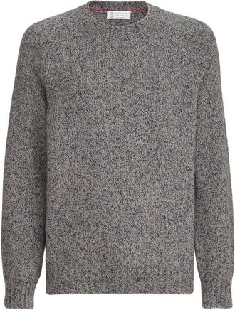 Brunello Cucinelli Virgin Wool, Silk And Cashmere Chin&eacute; Sweater
