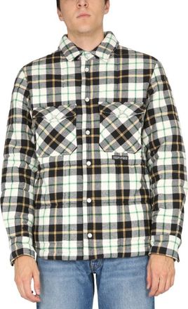 Marcelo Burlon Plaid Shirt Jacket With Classic Collar