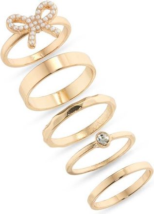 BP. Set of 5 Assorted Rings in Gold at Nordstrom, Size Small/medium