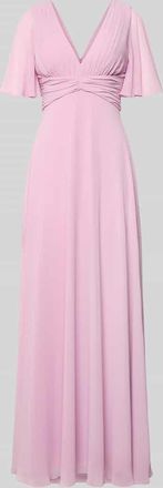 Jake*s Regular Fit Abendkleid mit V-Ausschnitt in Rosa, Gr&ouml;&szlig;e 32