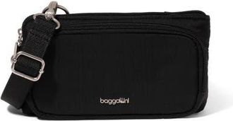 Baggallini Securtex Anti-Theft Mini Wallet Crossbody in Black at Nordstrom