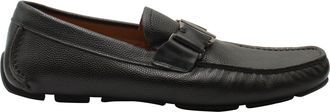 Ferragamo Slip-On Loafers in Black Leather