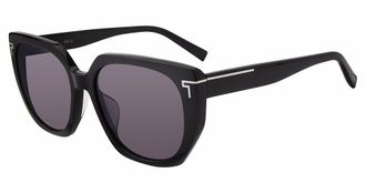 Tumi Grey Geometric Unisex Sunglasses STU515 0BLA 56