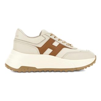 Hogan Hi-Fi Sneakers - Dames - Sneakers - Beige - 38 1/2 EU - Leer - Schoenen