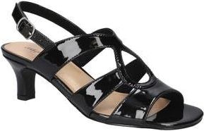 Easy Street Zella Slingback Sandal in Black Patent at Nordstrom Rack, Size 7.5