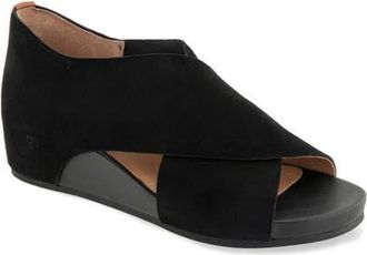Gentle Souls Gainey Hidden Wedge Sandal in Black Suede at Nordstrom, Size 6.5
