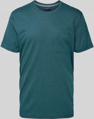 Christian Berg T-Shirt mit Brusttasche in Lagune, Gr&ouml;&szlig;e L