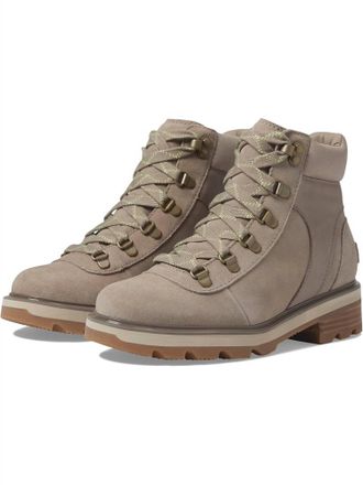Sorel Womens Lennox Hiker Stkd Wp Boot In Omega Taupe, Gum 2