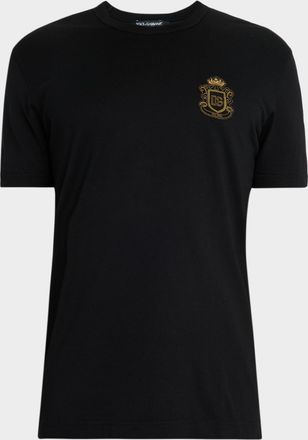 Dolce & Gabbana Mens Heraldic Patch Cotton T-Shirt