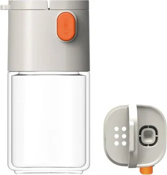 OEM Frasco Medidor De Especias De Vidrio, Salero Y Pimentero Beige Con Dispensador, Apto Para Todo Tipo De Especias En Polvo