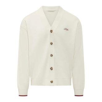 Dr&ocirc;le de Monsieur V-neck Cardigan - male - Drole de Monsieur - Cardigans - White - M - Knitwear