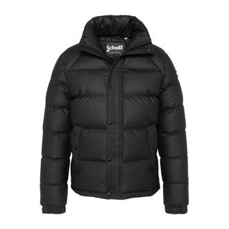 Schott NYC Rubber Down Jacket - Heren - Winterjassen - Zwart - S - Leer - Jassen