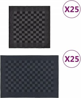 vidaXL Set Strofinacci 50 pz in Cotone Nero e Grigio Vidaxl