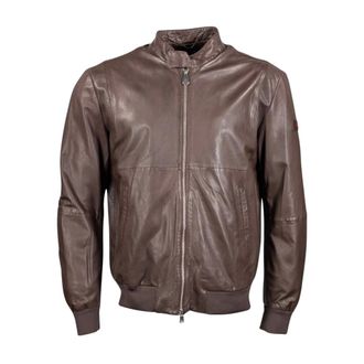 Peuterey Leather Jackets, male, Brown, Size: 2XL Tureia Bomber Jacket