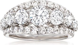 Ross-Simons Diamond Multi-Row Ring in 14kt White Gold