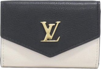 Louis Vuitton Noir Rose Leather Wallet (Tri-Fold) (Pre-Owned)