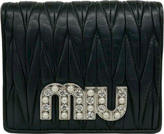 Miu Miu Black Leather Wallet (Bi-Fold) (Pre-Owned)