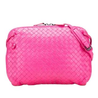 Bottega Veneta Pre-owned Cross Body Bags, female, Pink, Size: ONE SIZE Pre-owned Leather Crossbody Bag
