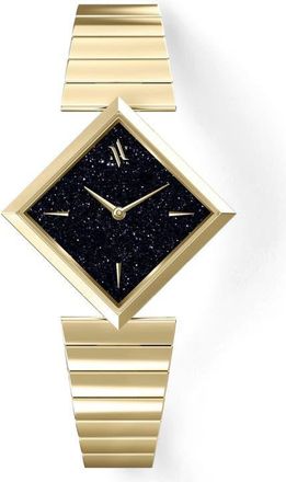 Vanna Luna Watch in Black Sandstone-Gold at Nordstrom