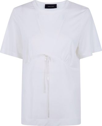 Simone Rocha Gathered Bust Bow T-Shirt