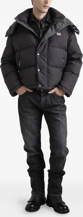 Dolce & Gabbana Mens Puffer Jacket - Black Nylon - Size EU 48 (Mens)