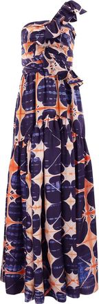 Ulla Johnson Abito Valeria lungo monospalla - Blu