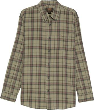 Filson Madras Button-Down Shirt - Heren - Casual Overhemden - Groen - S - Katoen - Overhemden