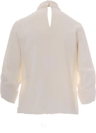Elisabetta Franchi Womens Blouse Cravattino Butter-Black Viscose Blouses Butter/black Shirt