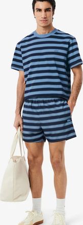 Lacoste Mens Lacoste Striped Swim Trunks - Size: XL 36-38 waist