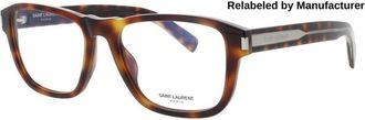Saint Laurent Mens Brown Rectangular Eyeglass Frames SLSL71000354R