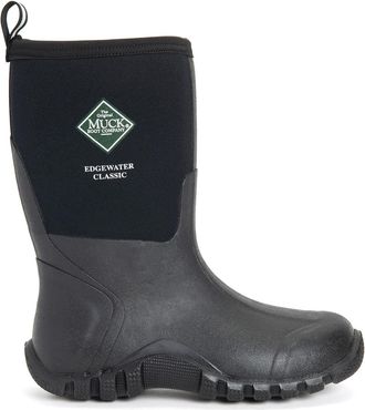 The Original Muck Boot Company Mens Edgewater Classic Short Pull On Waterproof Wellington Boot, Black, 13