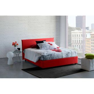 Dmora Dmora - Cama Matrimonial Dadorn, Cama Contenedor Con Revestimiento De Tela, 100% Made In Italy, Apertura Frontal, Adecuado Para Colch&oacute;n Cm 140x190, Ro