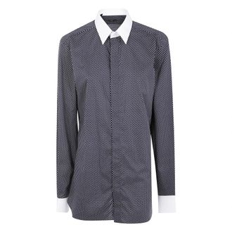 Tom Ford Katoenen overhemd met verfijnde diamantprint - Heren - Casual Overhemden - Zwart - XL - Katoen - Overhemden