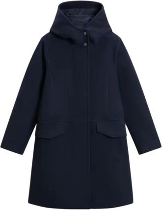 Woolrich Parka in Lana Melton - - Coats - Donna - Blu - M