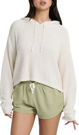 Billabong Hot Beachin Hooded Sweater in White Cap at Nordstrom, Size Medium