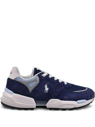 Polo Ralph Lauren lace-up suede sneakers - men - Mesh/Fabric/Calf Suede/Rubber - 8.5 - Blue