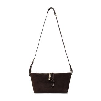 Furla Tassen, Dames, Bruin, ONE Size, Su&egrave;de, Debby Su&egrave;de Schoudertas