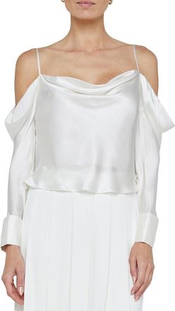 L'agence Cavallo French Cuff Silk Top