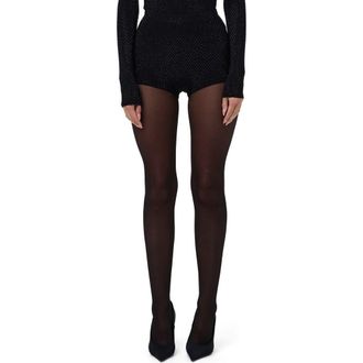 Naked Wardrobe Rhinestone Hot Shorts in Black at Nordstrom, Size X-Small