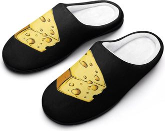 Generic Cheese Mens Slippers Comfortable And Non-slip Cotton Slipper Shoe for House