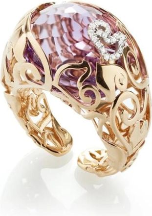 CHANTECLER Rose Gouden Ring voor Vrouwen - Dames - Ringen - Geel - 52 MM - Accessoires